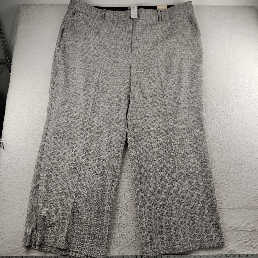 Lane Bryant Dress Pants 28 Inseam 31 Textured Geometric Wide Leg NWT